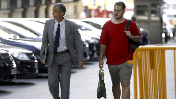 Pablo Hasel a su llegada a la Audiencia Nacional.