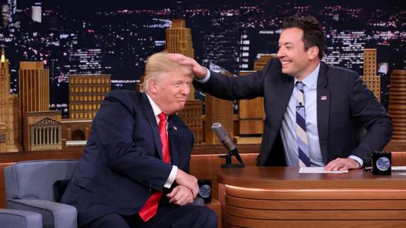 Jimmy Fallon y Donald Trump en 'The Toninght Show'.