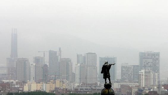 Estatua de Colón en Barcelona.