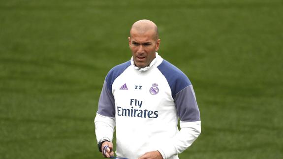 Zidane, durante un entrenamiento. 