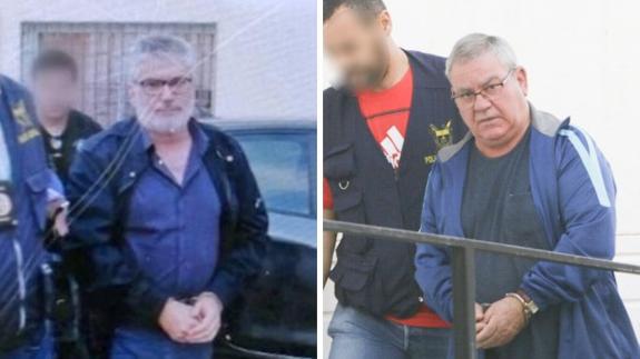 José Cruz y Miguel Leal, conducidos por agentes de la Guardia Civil.