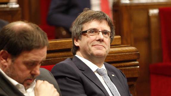 Oriol Junqueras y Carles Puigdemont. 