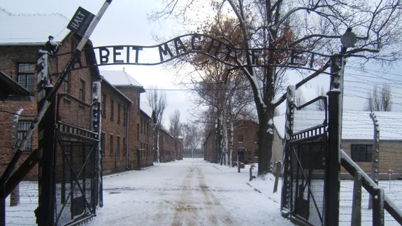 Entrada al campo de exterminio de Auschwitz.