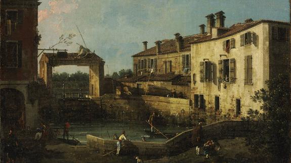 La esclusa de Dolo, de Canaletto. 