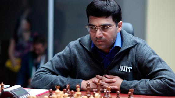 Viswanathan Anand, en un torneo de ajedrez. 