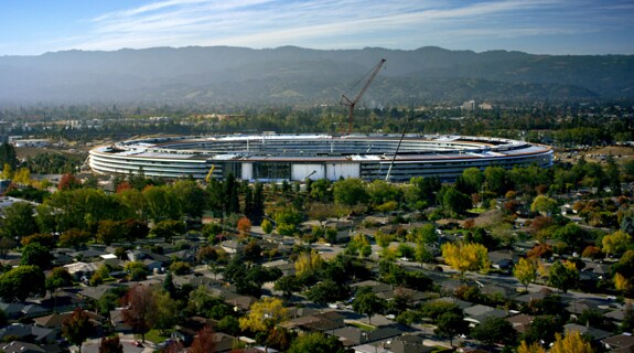 Vista de la nueva sede de Apple.