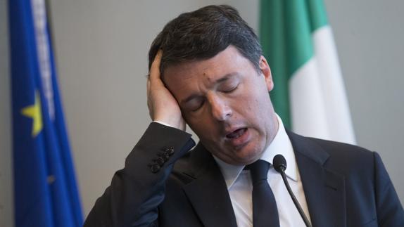 Renzi, durante un acto de campaña. 