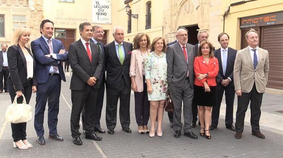 Los protagonistas del V Ciclo de Justicia, durante su presencia en León.