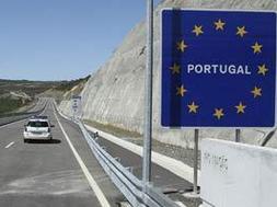 Vista del acceso desde la N-122 al puente internacional de Quintanilla que enlaza con la IP-IV de Portugal, hoy en San Martín de Pedroso, Zamora, inaugurada hoy. / MARIAM A. MONTESINOS-EFE