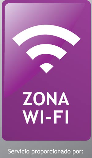 Carteles para identificar las zonas wifi