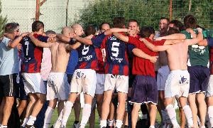 Celebración de la Segoviana del ascenso logrado en Logroño en junio de 2011. / La Rioja