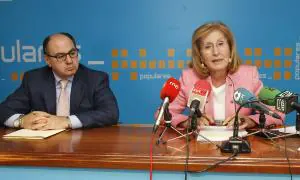 Los diputados nacionales del PP por Palencia, Enrique Martín y Celinda Sánchez. / J. Ruiz