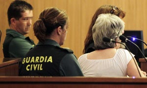 La cuidadora acusada del asesinato de tres menores discapacitados en una residencia de la localidad vallisoletana de Boecillo, Paz Graciela, en la vista celebrada en la Audiencia Provincial de Valladolid. / Ical.