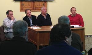 Montes, Gordo, Martín Gómez y Aceves, durante la reunión celebrada en Santiuste. / EL NORTE