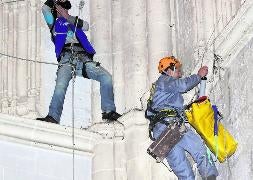 Acaba la instalación de los fisurómetros en la catedral de Palencia