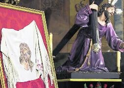 Luis Luna glosa al paño de la Verónica, obra de Leopoldo Adiego, en San Andrés