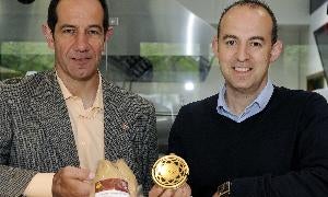 Sergio Artieda y Manuel de Prado, en la Escuela Internacional de Cocina de Valladolid. Fotos Ricardo Otazo