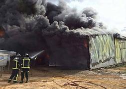 Se incendia la quesería de Páramo de Guzmán en Roa