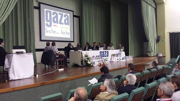 Asamblea general de Leche Gaza, en el Colegio Universitario de Zamora. 