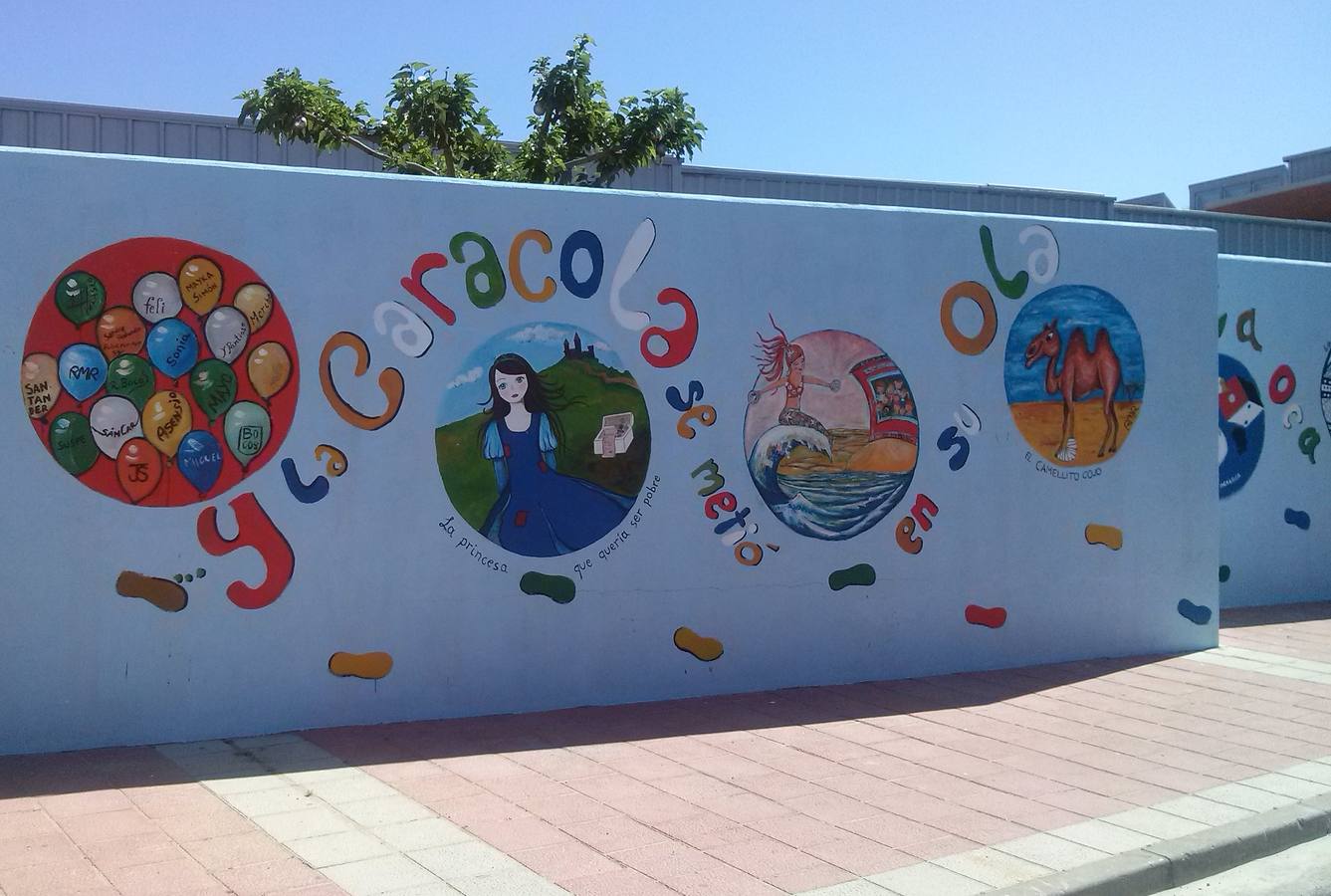 Mural en el colegio Gloria Fuertes.
