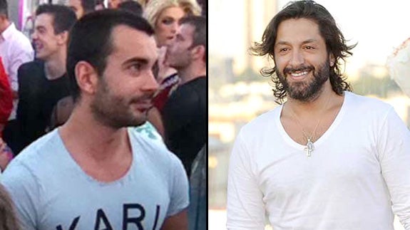 Rafael Amargo (dcha) y su nuevo novio Javier