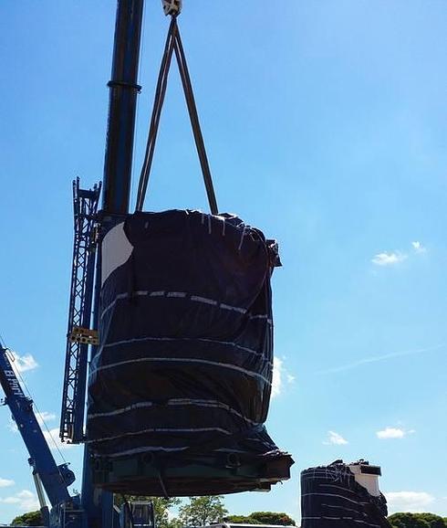 Llegan a Soria las dos calderas de biomasa de la Central Térmica