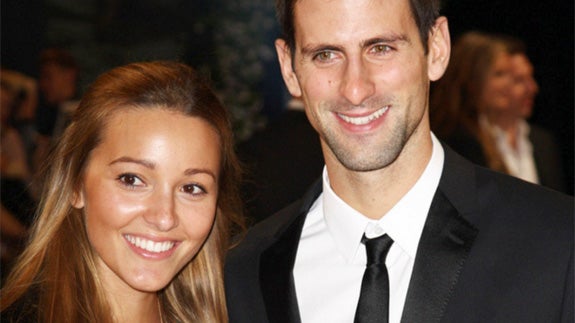 Novak Djokovic y su novia Jelena Ristic