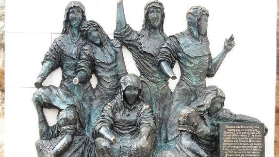 Escultura a las siete doncellas de Simancas. 
