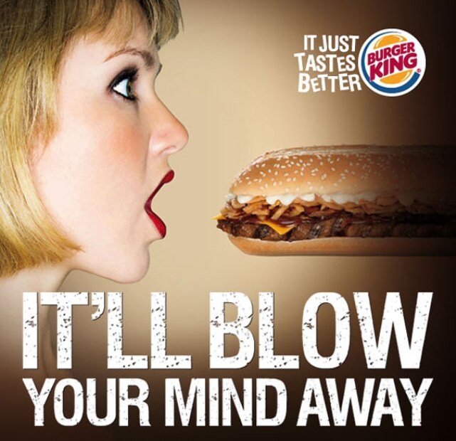 Imagen publicitaria de Burger King que ha sido denunciada.Burger King