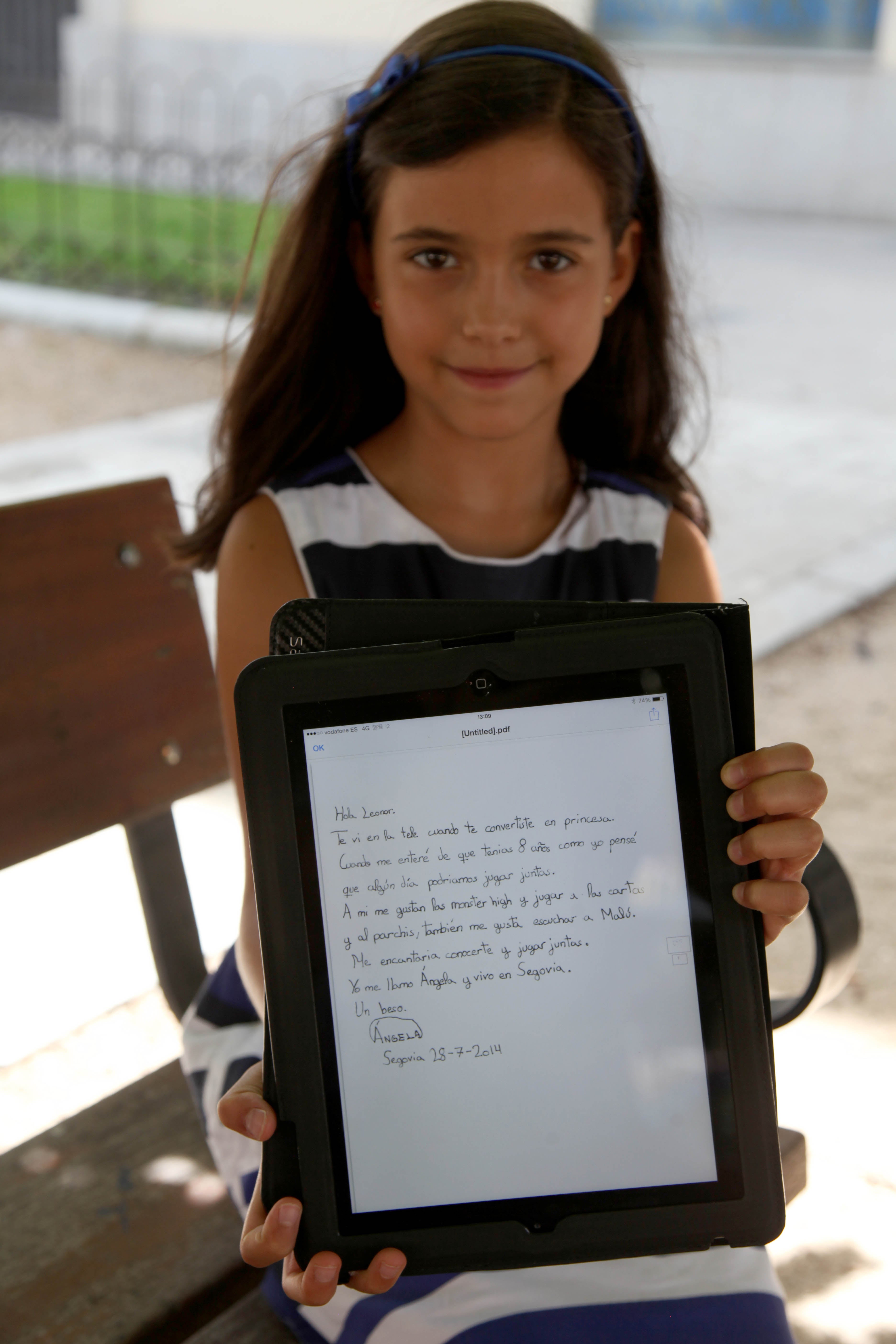 «Hola Leonor, me encantaría conocerte y jugar juntas»