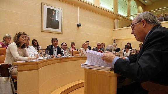 La imagen del Rey Felipe VI, en salón de plenos. 