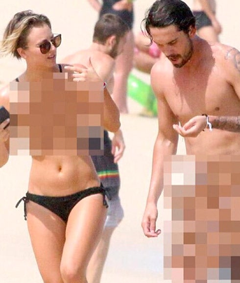Kaley Cuoco con su marido Ryan Sweeting