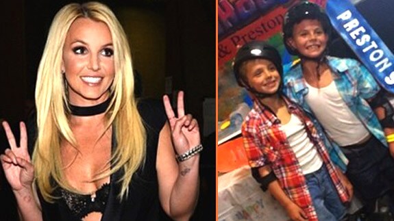 Britney Spears y dos hijos Jayden y Sean