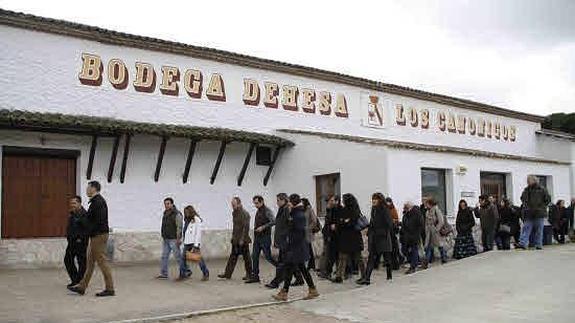 Visita de una delegación mexinaca a la bodega.
