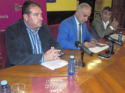 Jesús Herrero, Jesús María Ortiz y Alfonso Buenaventura Calvo, en la presentación ayer. :