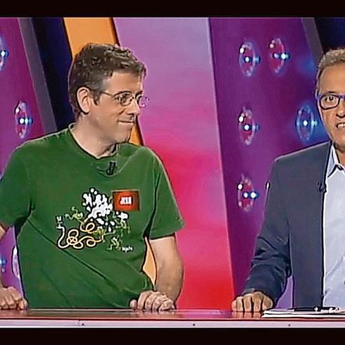 Jerónimo Hernández y Jordi Hurtado comparten cámara en un programa de ‘Saber y ganar’. 