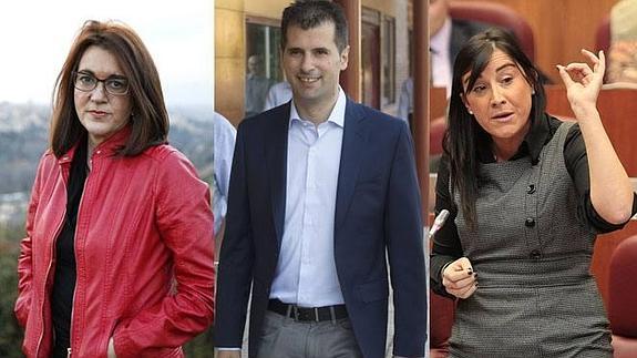 Soraya Rodríguez, Luis Tudanca y Ana Sánchez.