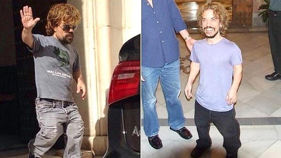 Tyrion Lannister, a la izquierda, y su doble, a la derecha