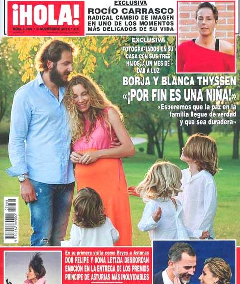 Portada de la revista 'Hola!'