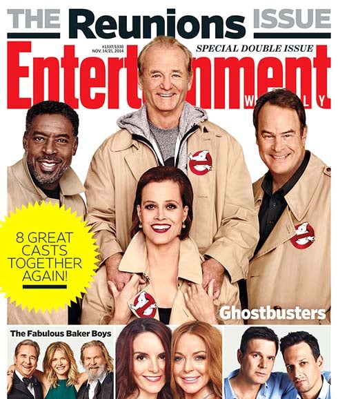 Portada de Entertainment Weekly con los cazafantasmas