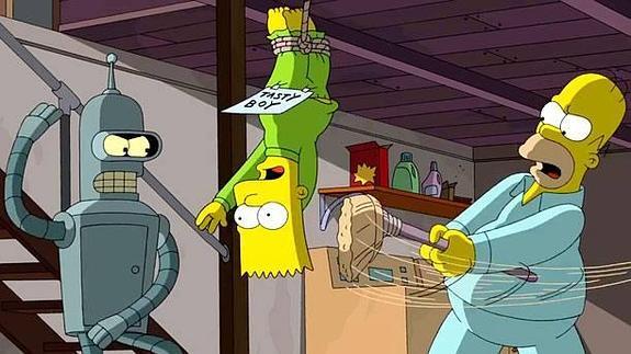 Llega el 'crossover' entre 'Futurama' y 'Los Simpson'