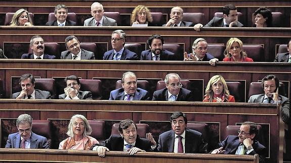 José AntonioBermúdez de Castro interviene en un momento del pleno del Congreso. 