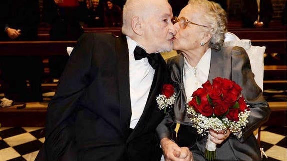 Antonia y Giovanni, durante la ceremonia