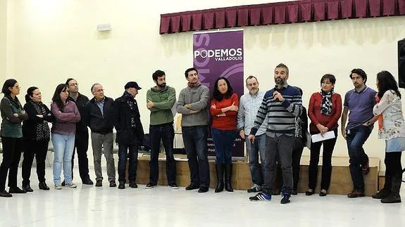 Integrantes de la lista de 'Sí Podemos' en Valladolid. El Norte