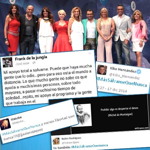 Mensajes de apoyo a 'Sálvame'