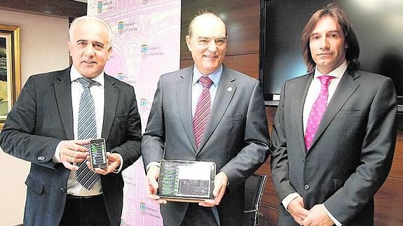 Jesús María Ortiz, Manuel Rufino García y Jacinto García. 