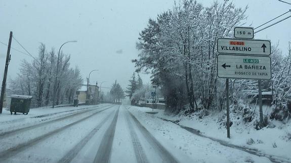 La nieve cubre la provincia de León.