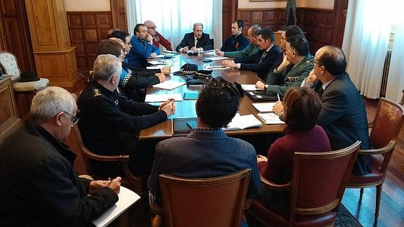 Reunión del operativo especial contra nevadas de la capital palentina.