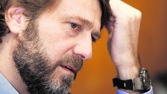 Carlos Suárez, durante la entrevista.