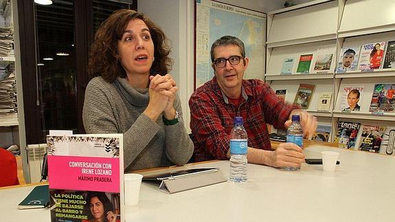 Irene Lozano y Máximo Pradera, este viernes en Segovia. 